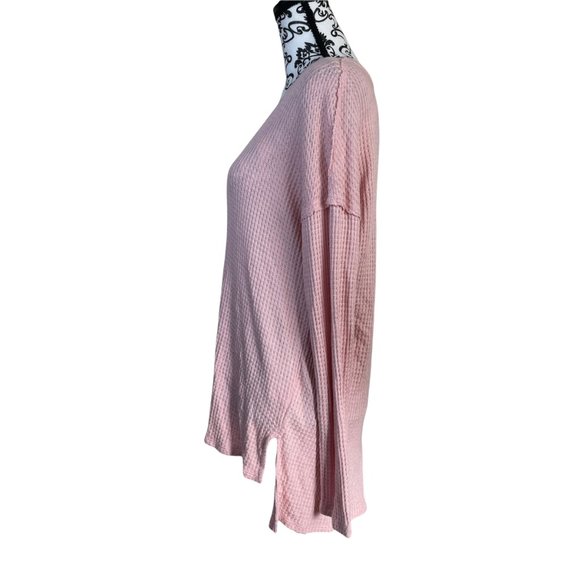 GIBSONLOOK | Women's Pink Thermal V-neck Tunic Medium - Picture 4 of 7